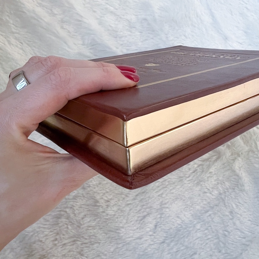 NWOT RARE Kate Spade Wordsmith Dictionary Clutch Toast Brown Camel Gold - Picture 9 of 15